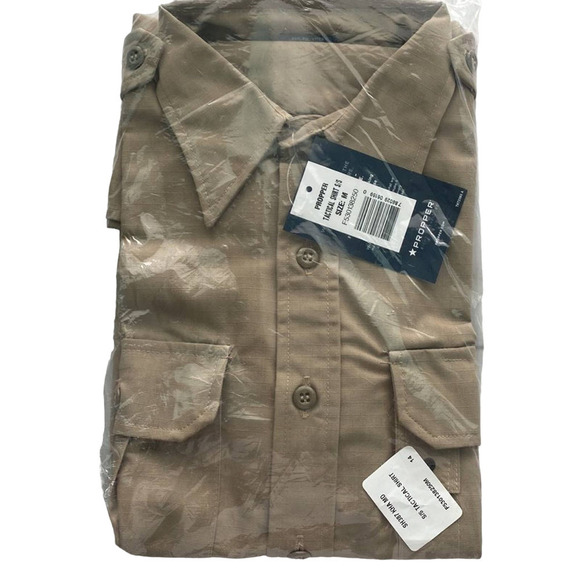 Nwt- Propper Tactical Shirt Short Sleeve Khaki Men's Size Medium - Picture 1 of 6
